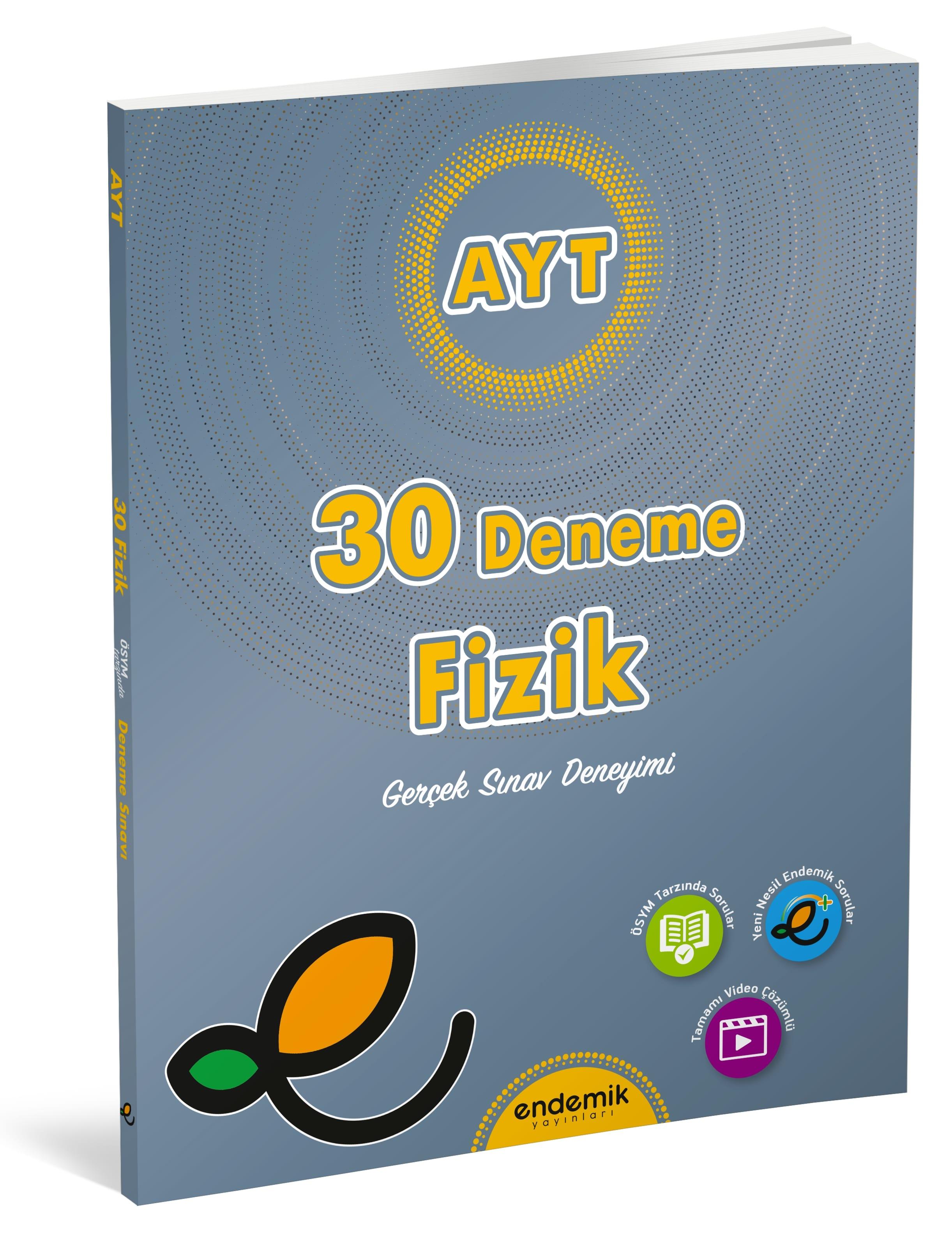 Endemik Yayınları AYT FİZİK 30'lu DENEME SINAVI